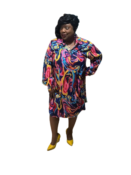 Blue-Tunic Dress