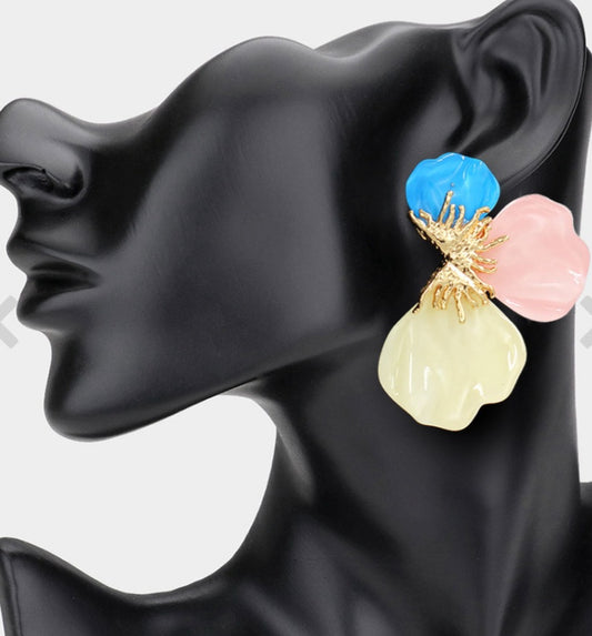 Resin Half Earrings